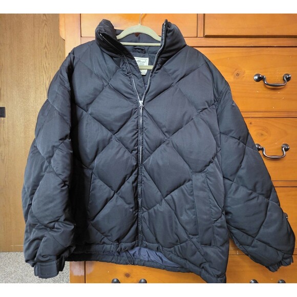 Eddie Bauer Womens Size XL Puffer Coat Black Zip Up Warm Winter Pockets - Picture 1 of 12